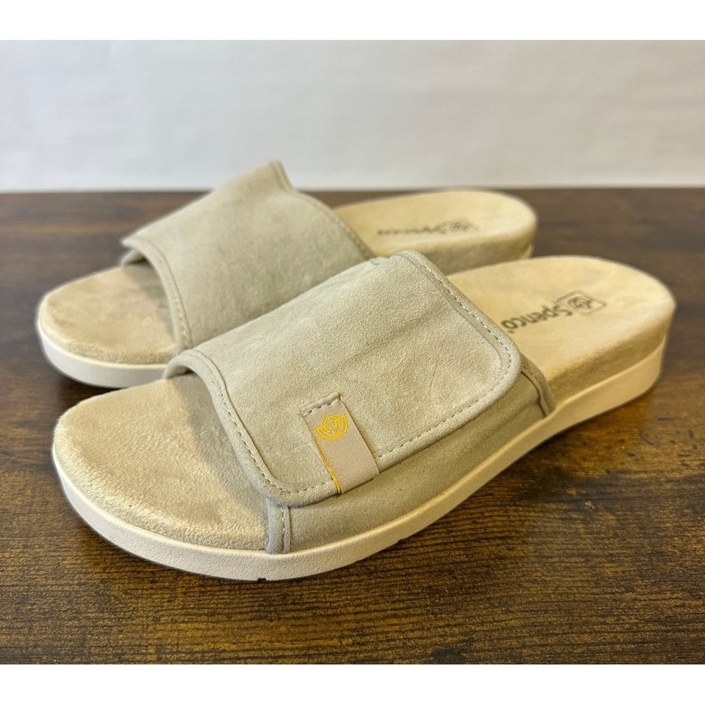 Spenco Women's Bonaire Orthotic Slide Sandals Suede Footbed Size 9 B Comfort - Picture 2 of 8